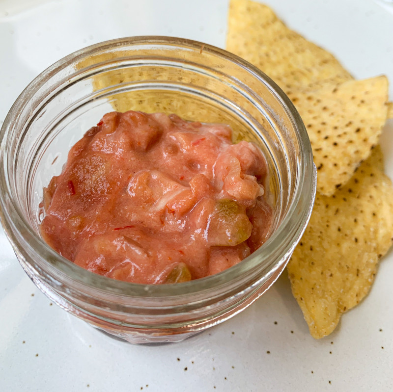 Quick and Easy Bean Dip in a small bowl