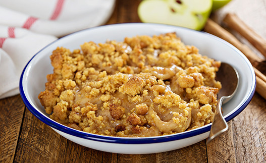 bowl of Fat-Free Apple Crumb Dessert