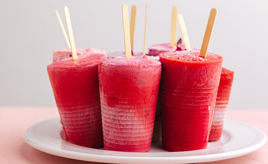 Fruit Yogurt Pops on a plate