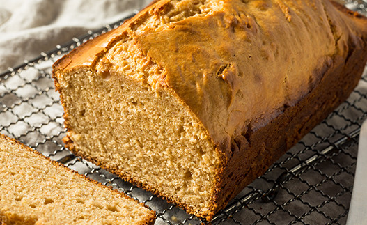Peanut Butter Bread on a plate