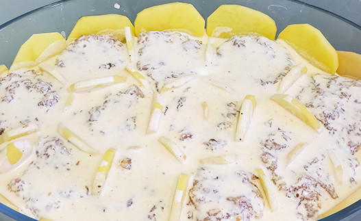 Potato Beef Casserole in a bowl