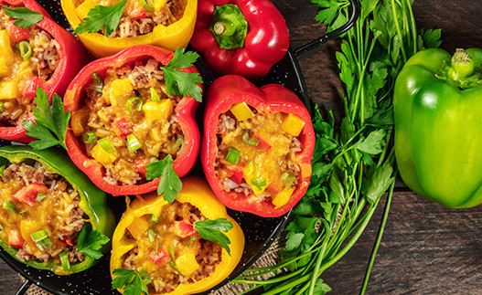 Simple Stuffed Peppers on a plate