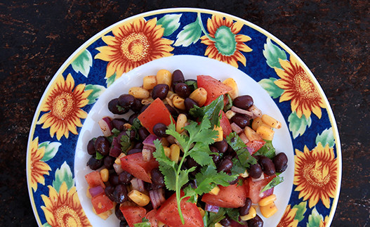 South of the Border Salad on a plate