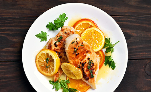 Soy Marinated Chicken on a plate