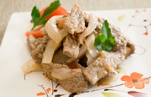 Stir Fried Beef on a plate