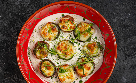 Summer Italian Vegetables on a serving plate