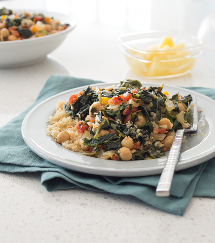 Chickpeas and Spinach Sauté