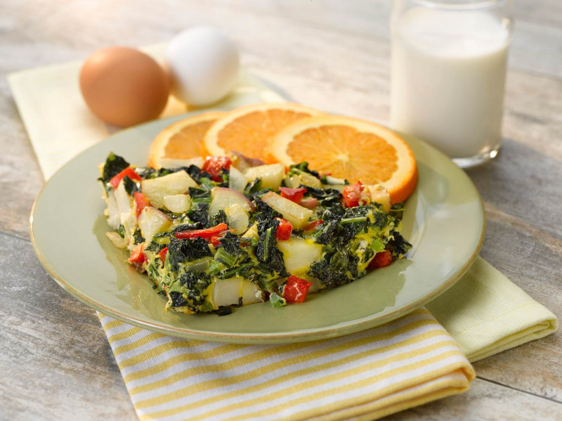 Garden Frittata on a plate