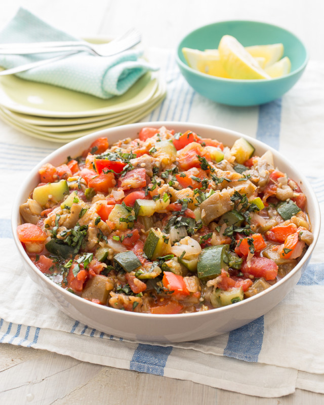 Ratatouille in a serving dish