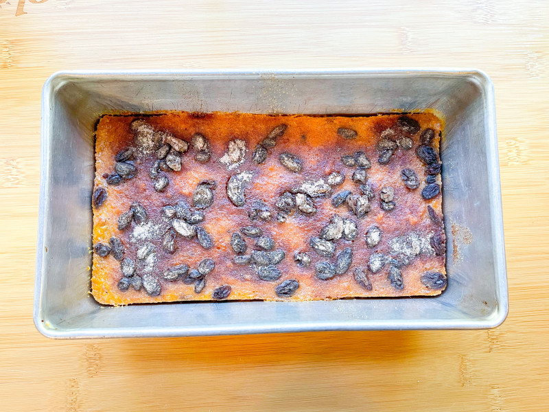 baking pan with Sweet Potato Custard