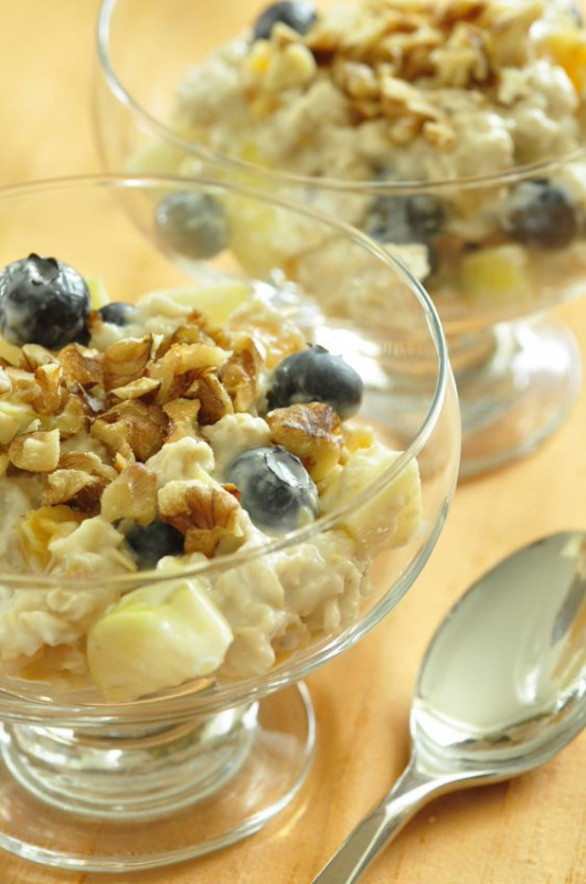 Berry Museli in glass bowls