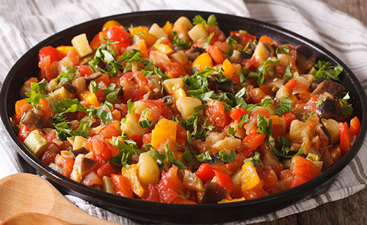 Ratatouille in a serving dish