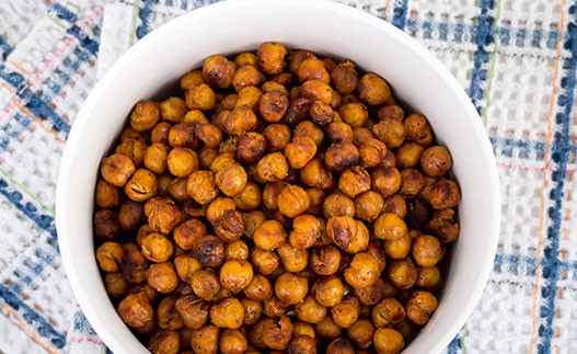 Roasted Chickpeas (Garbanzo Beans) in a bowl