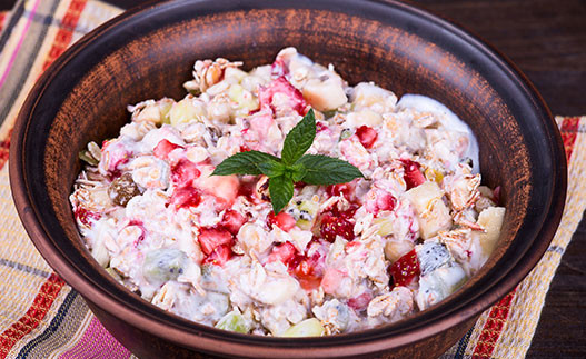 Springtime Cereal in a bowl