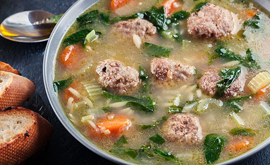 Meatball Soup in a bowl