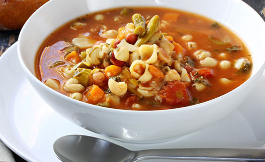 Minestrone Soup in a bowl