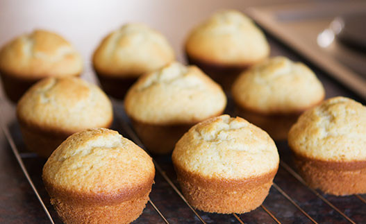 Muffins (from Better Baking Mix) ready to eat