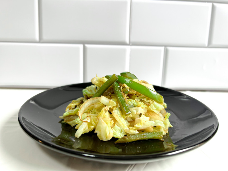 plate of Cabbage Stir Fry