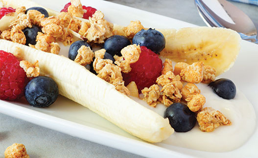 Lickety Split Banana Split on a plate