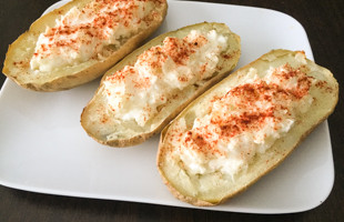 plate of Cheese Stuffed Potatoes
