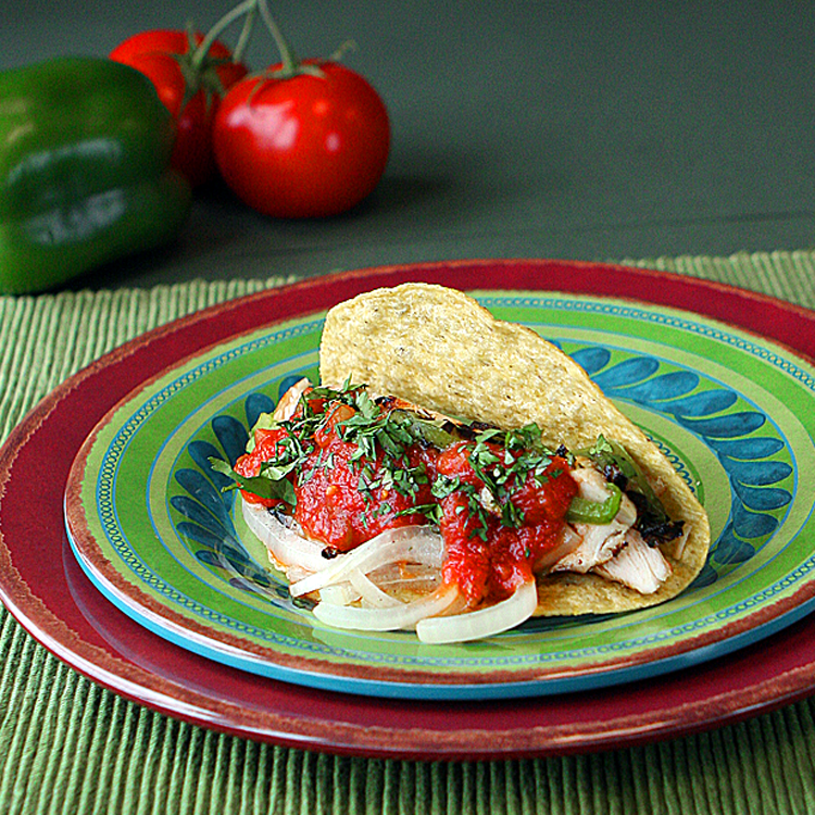 Soft Chicken Taco on a plate