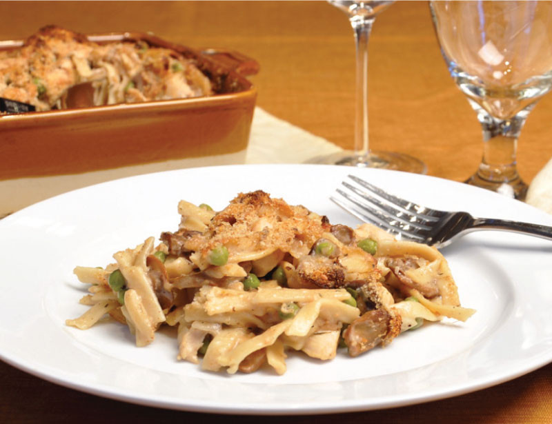 plate of Eve’s Tasty Turkey Tetrazzini