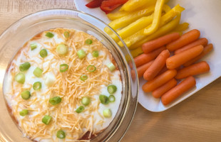 Layered Black Bean Dip in a bowl