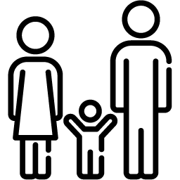 icon of a family holding hands