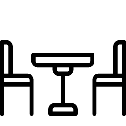 icon of a dinner table and two chairs