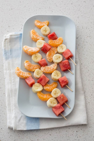 plate of Fruit Kabob