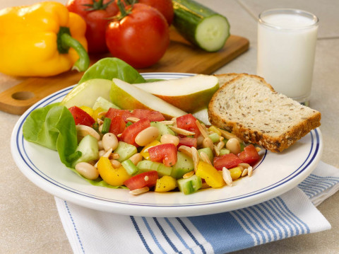 plate of Garden Cannellini Bean Salad