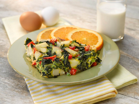 Garden Frittata on a plate