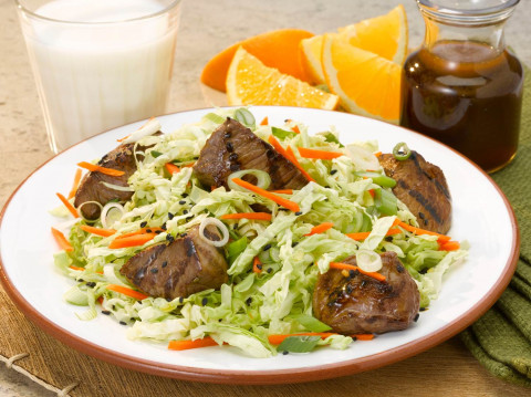 Grilled Lamb Salad on a plate