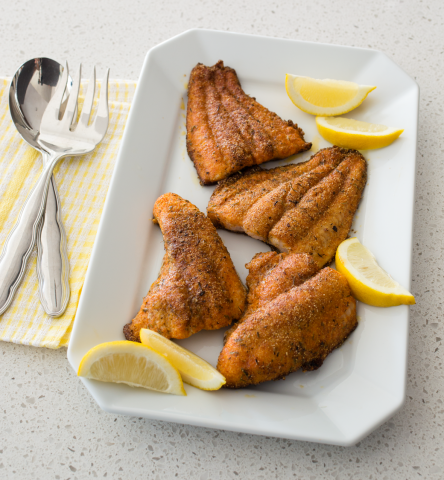 Skillet Catfish on a platter