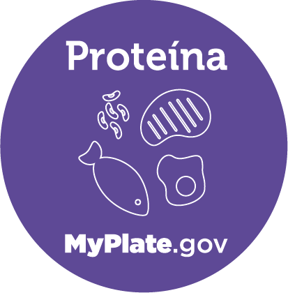 icon of line drawings of several protein foods - Spanish