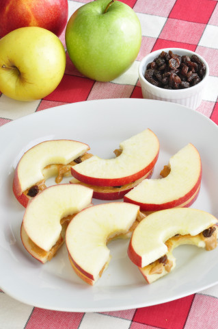Apple slices on a plate