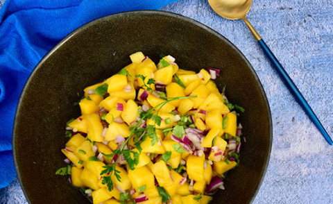 Mango Salsa in a bowl