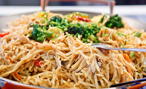 Veggie Chow Mein in a bowl