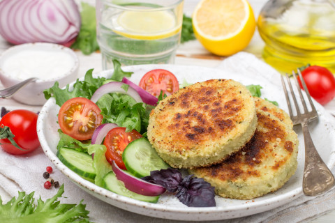 picture of Crispy Walleye Patties on a plate