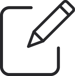 icon of a pencil over a piece of paper