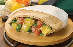 Fruity Thai Pita Pockets on a plate