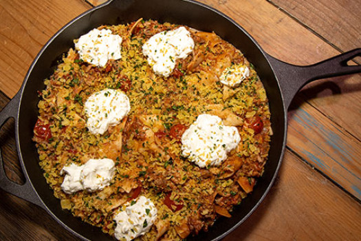 Quick Skillet Lasagna in a skillet